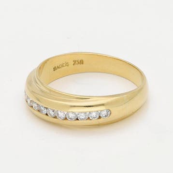 Ring - 18 karaat Geel goud Diamant (Natuurlijk), Nieuw