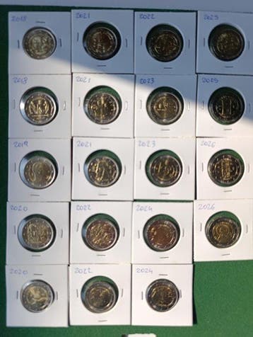Italië. 2 Euro 2018/2026 (19 monete) (Zonder minimumprijs)