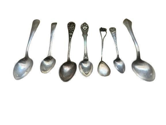 Lepel (7) - .833 zilver - Lot 7 zilveren lepels, Antiquités & Art, Antiquités | Argent & Or