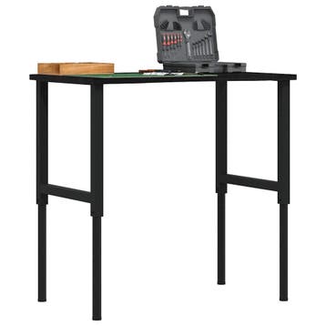 vidaXL Werkbank 100x60x(71,5-98) cm eikenhout donkerbruin, Verzenden, Nieuw