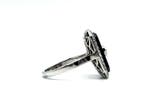 Ring Platina Onyx - Diamant