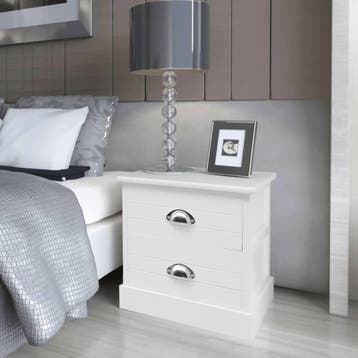vidaXL Nachtkastjes Franse stijl 2 stuks wit, Huis en Inrichting, Verzenden, Nieuw
