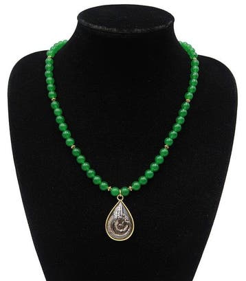 Smaragd - Boeddhistische halsketting - Naga - Spirituele