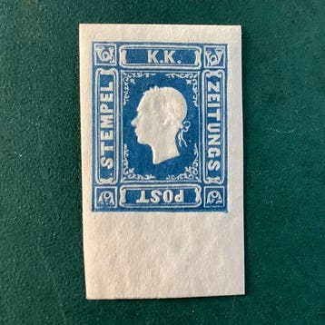 Autriche 1858 - Sceau de journal avec bordure inférieure et