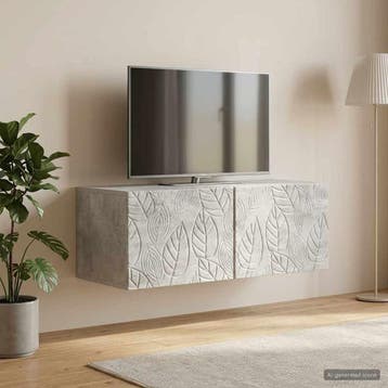 vidaXL Wandmontage TV-kast 59,5 x 31 cm Betongrijs Bewerkt, Verzenden