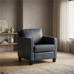 Leren fauteuil Smart, Huis en Inrichting, Nieuw, Ophalen of Verzenden, Bohemian, Eigentijds, Modern, Retro, 50 tot 75 cm