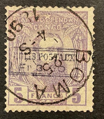 État indépendant du Congo 1889 - Léopold II avec