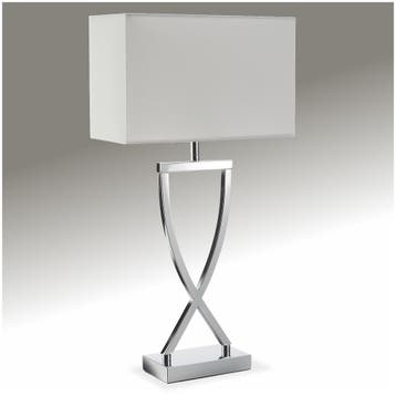 Tafellamp Avina, modern design, 60W - chroom, Huis en Inrichting, Lampen | Tafellampen, Verzenden, Nieuw