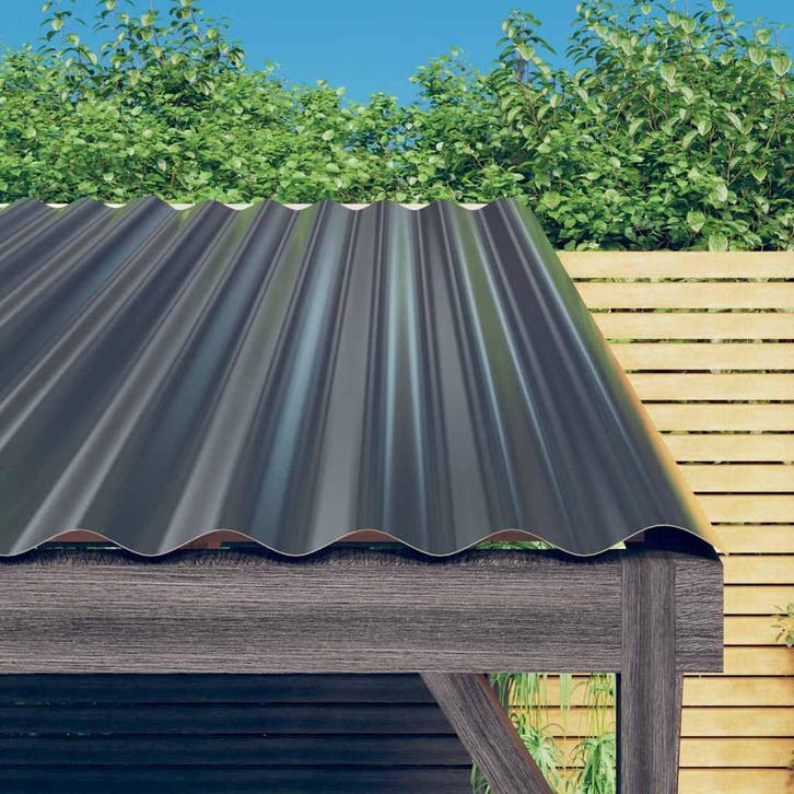 vidaXL Dakpanelen 12 st 100x36 cm gegalvaniseerd staal, Doe-het-zelf en Bouw, Dakpannen en Dakbedekking, Nieuw, Verzenden