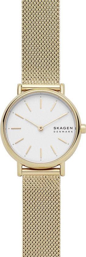 Skagen Signatur SKW2693 Dameshorloge 30 mm - Goudkleurig, Handtassen en Accessoires, Horloges | Heren, Verzenden, Nieuw