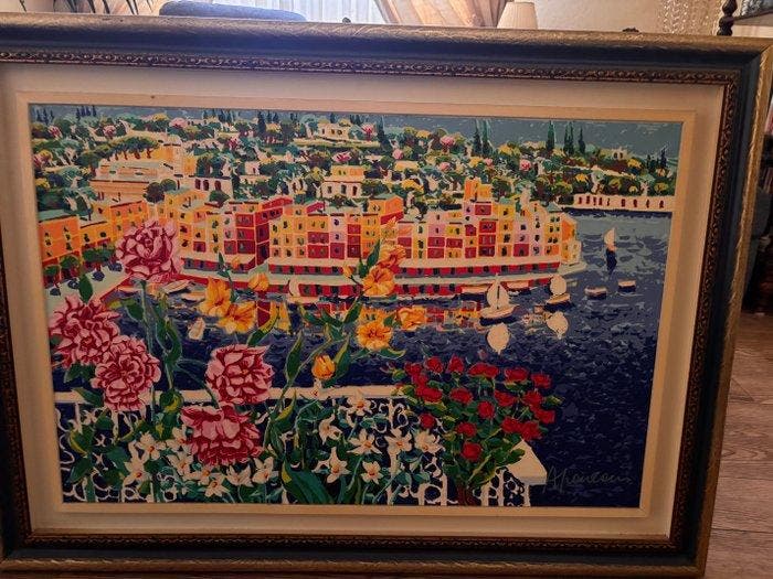 Athos Faccincani (1951) - Fantasia di Primavera a Portofino, Antiek en Kunst, Antiek | Overige Antiek
