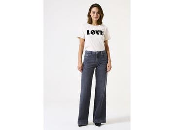 Veiling - GARCIA Celia Wide Dames Wide Fit Jeans Zwart, Nieuw