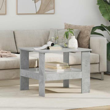 vidaXL Salontafel Beton Grijs 57 x 55 x 45 cm Bewerkt hout, Verzenden, Nieuw