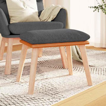 vidaXL Voetenbank 45x29,5x35 cm stof en kunstleer, Verzenden, Nieuw