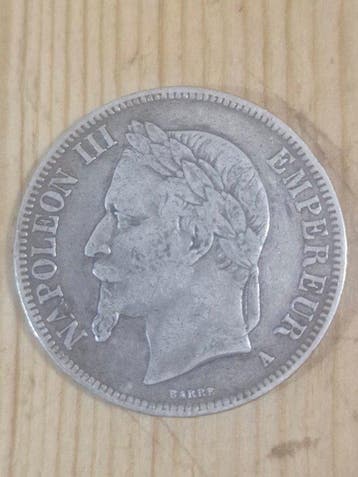 France. Napoléon III. 5 Francs 1869-A, Paris (Sans prix de, Postzegels en Munten
