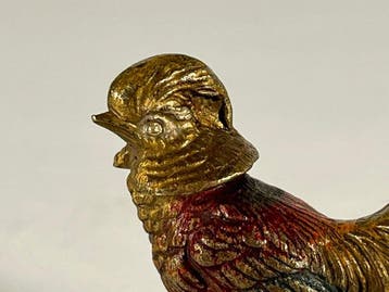 Beeldje - Mountain Rooster Vienna Bronze - Koud geverfd