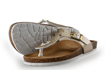 Leon Slippers in maat 37 Zilver, Kleding | Dames, Schoenen, Slippers, Overige kleuren, Verzenden, Leon