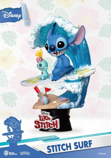 Disney Stitch Surf D-Stage Diorama – Summer Series 15 cm, Antiquités & Art, Art | Sculptures & Bois, Ophalen of Verzenden