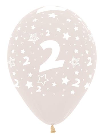 Ballonnen Number 2 Crystal Clear 30cm 25st, Verzenden