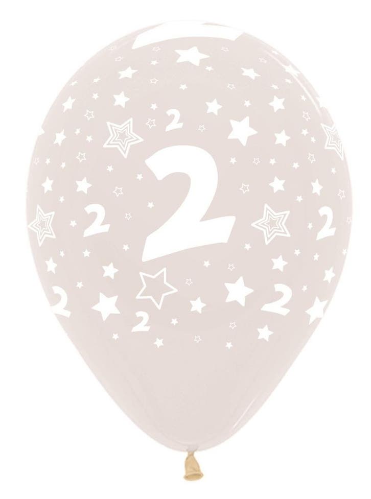 Ballonnen Number 2 Crystal Clear 30cm 25st, Hobby & Loisirs créatifs, Articles de fête, Envoi