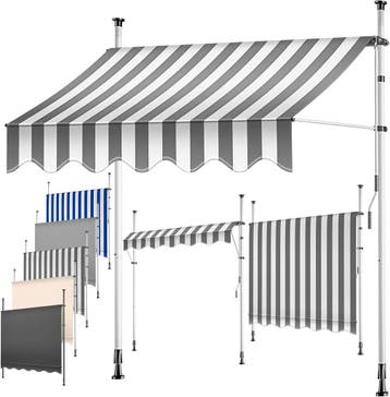 Klemluifel - Balkon luifel - Verticale luifel - 350 cm - Gri, Verzenden, Nieuw