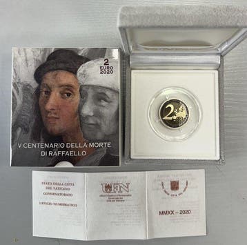 Vaticaan. 2 Euro 2020 Raffaello Sanzio Proof (Zonder