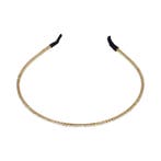 Haarband Diadeem 0,3cm – 1 Rij Strass Steentjes – Metaal –, Nieuw