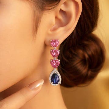 Boucles doreilles - 18 carats Or blanc, Diamants - 5.24ct., Nieuw