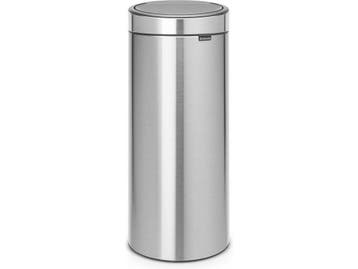 Brabantia Touch Bin - Prullenbak - 30 liter - Matt Steel, Verzenden, Zo goed als nieuw