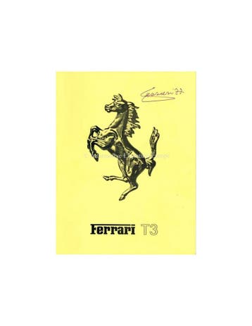 1977 FERRARI 312 / T3 BROCHURE ITALIAANS, Ophalen of Verzenden