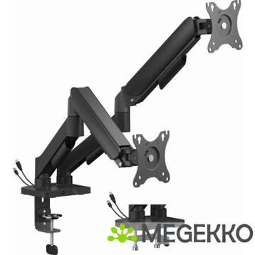 Gembird MA-DA2U-01 dual 32  monitor arm met usb poorten, Verzenden