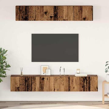 vidaXL Tv-meubelset 5 st Oud Hout Bewerkt hout, Verzenden, Nieuw
