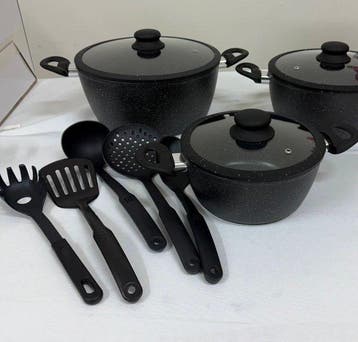 DGBAVARIA - Ensemble de casseroles (11) - Aluminium, Émail