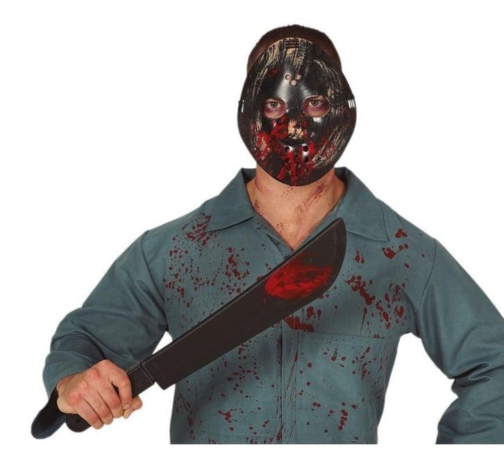 Halloween Masker Machete 54cm, Hobby en Vrije tijd, Feestartikelen, Nieuw, Verzenden