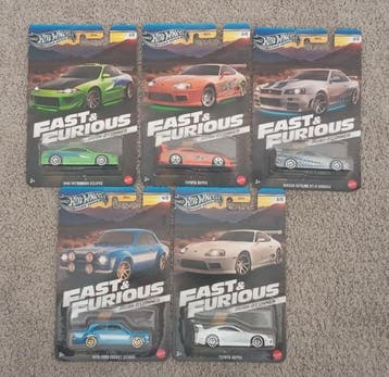 Hot Wheels 1:64 - Model sportwagen (5) - Fast & Furious