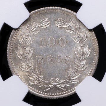 Portugal. D. Carlos I (1889-1908). 100 Reis 1890 - Rebordo