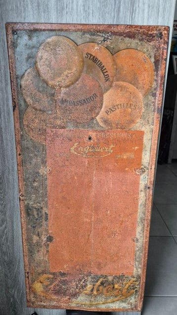 Englebert - Bandenspanningplaat Englebert - Emaille plaat -