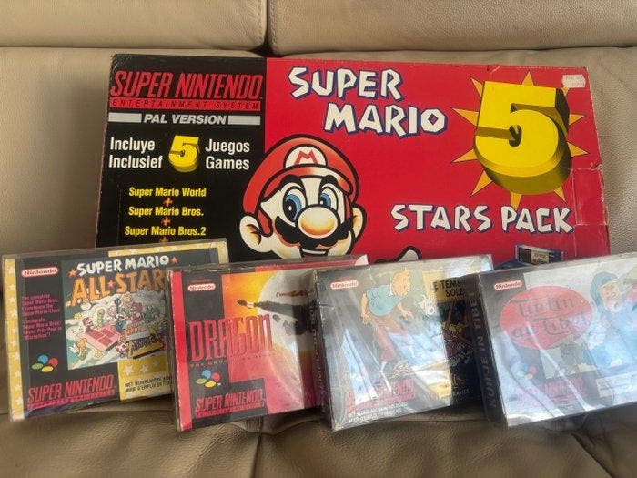Nintendo super Mario - Super Nintendo Pal version - Super, Games en Spelcomputers, Spelcomputers | Overige Accessoires