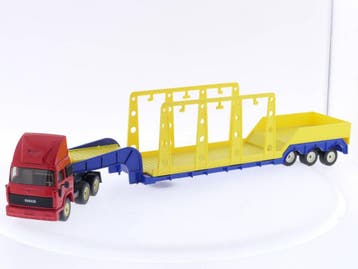 Schaal 1:55 Siku 4019 Iveco Vrachtwagen met Wasstraat Mod..., Hobby en Vrije tijd, Modelauto's | 1:50, Ophalen of Verzenden, Gebruikt