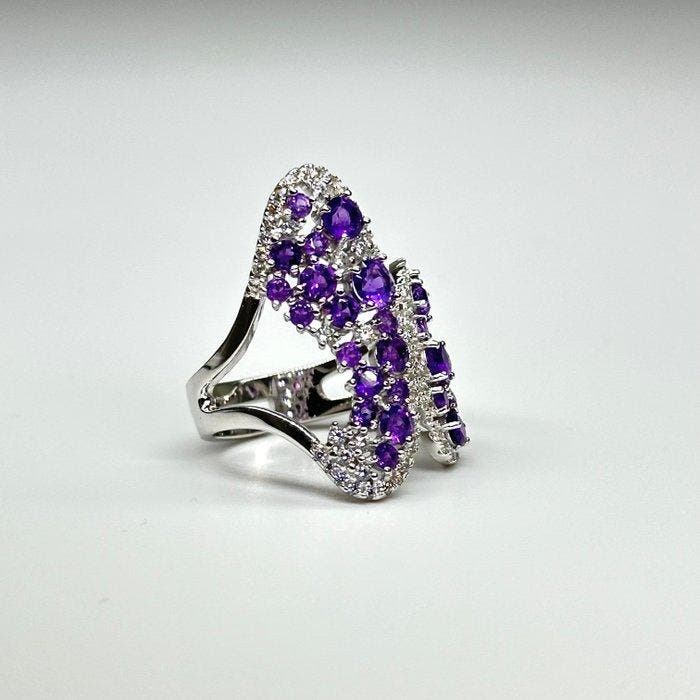 Zonder minimumprijs - Ring 925 zilver met natuurlijke, Handtassen en Accessoires, Ringen