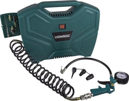 2dekans | VONROC Draagbare Compressor – 1100W – 8 bar –, Doe-het-zelf en Bouw, Gereedschap | Overige machines, Ophalen of Verzenden