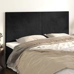 vidaXL Hoofdbord zwart 180x5x118/128 cm fluweel, Verzenden