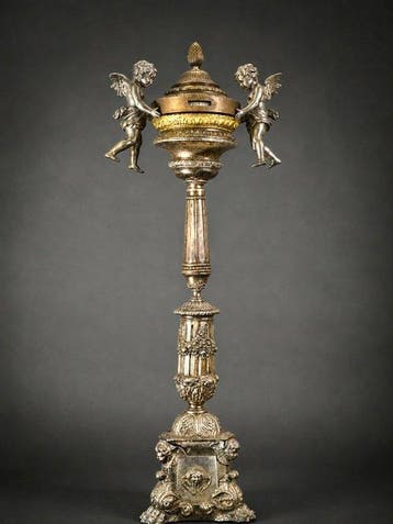 Horloge de parquet - En alliage - 1850-1900 - Grande pendule, Antiquités & Art