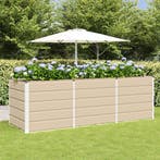 vidaXL Plantenbak Ivoor 240 x 80 x 75 cm Staal, Verzenden