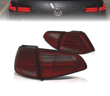 Feux Arrière Pour Volkswagen Vw Golf 7 12-17 Lightbar Rouge, Verzenden