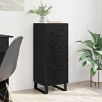 vidaXL Dressoir met lade Zwart Eiken 34,5 x 34 x 90 cm, Huis en Inrichting, Kasten | Dressoirs, Verzenden, Nieuw