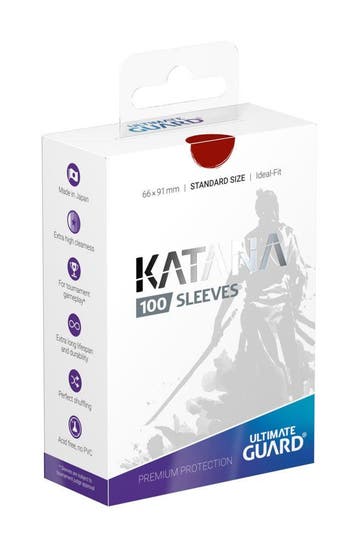 Ultimate Guard Katana Sleeves Standard Size (100) - Red, Ophalen of Verzenden, Nieuw