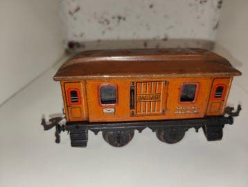 Bing - Blikken speelgoed - Bing Spur 0 Baggage Car -, Antiek en Kunst, Antiek | Speelgoed