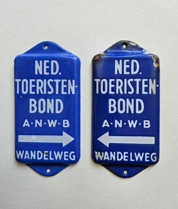 ANWB Wandelweg - Emaille bord (2) - Emaille