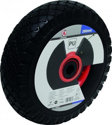 Bgs Technic PU Wiel voor Hand Truck / Wagon, rood / zwart, 2, Verzenden, Nieuw